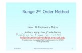Runge 2 nd Order Method - IISER Punepgoel/RungeKutta.pdfRunge 2 nd Order Method Major: All Engineering Majors 4/13/2010 1 Authors: Autar Kaw, Charlie Barker Transforming Numerical