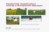 Herbicide Application Using a Knapsack · PDF fileHerbicide Application Using a Knapsack Sprayer. ... R. 2001. Herbicide application using a knapsack sprayer. New Delhi-110 012 ...