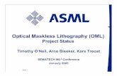 Optical Maskless Lithography (OML) - · PDF filew Reduced cost of introduction and faster time-to-market for new designs ... et al. Micronic Laser Systems. ... SLM Global Flatness