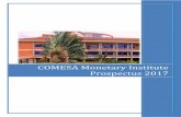 COMESA Monetary Institute Prospectus 2017cmi.comesa.int/wp-content/uploads/2017/04/CMI... · using financial data and Eviews screen ... Provide a reference tool that can be applied