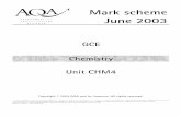 GCE Chemistry June 2003 Mark Scheme - TomRed's Stuff   · PDF file · 2010-12-18GCE Chemistry June 2003 Mark Scheme Author: AQA Created Date: 11/19/2003 1:51:20 PM