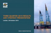 THIRD QUARTER 2015 RESULTS AND STRATEGY PRESENTATION - · PDF fileTHIRD QUARTER 2015 RESULTS AND STRATEGY PRESENTATION London, ... Project re-scoping/slowdown to optimise costs ...