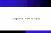 Chapter 8: Flow in · PDF file · 2006-11-30Friction force of wall on fluid. Meccanica dei Fluidi I ... For non-round pipes, define the hydraulic diameter ... 25 Chapter 8: Flow in