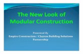 Construction Clayton Building Solutions Partnership New Look of Modular... · Building Solutions living Empire ... Energy Star Insulation Package — Formaldehyde Free and Roof Insulation