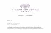 MASTER SPECIFICATIONS Division 22 – · PDF fileMASTER SPECIFICATIONS Division 22 – PLUMBING Release 1.0 [March] 2017 Released by: Northwestern University Facilities Management