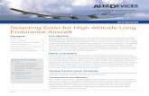 Selecting Solar for High Altitude Long Endurance … page 1 Selecting Solar for High Altitude Long Endurance Aircraft Introduction In the 1990’s, NASA’s development of the Helios