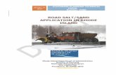Road Salt/Sand Application in Rhode Island - Home- · PDF file · 2014-02-04Technical Paper ###: Road Salt/Sand Application in Rhode Island 1/17/14 Page 1 The Rhode Island Statewide