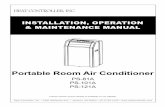 INSTALLATION, OPERATION & MAINTENANCE …cache.air-n-water.com/manuals/comfort-aire-ps-121-user-guide.pdfINSTALLATION, OPERATION & MAINTENANCE MANUAL Portable Room Air ... Electrical