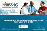Telehealth Reimbursement and Policy February 29, · PDF fileTelehealth – Reimbursement and Policy February 29, 2016 Krista Drobac, Executive Director, Alliance for Connected Care