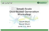 Small-Scale Distributed Generation Workshop - ARPA-E · PDF fileSmall-Scale Distributed Generation Workshop Geoff Short ... • Component scale –Turbine, ... Stirling engine