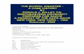 SEMINAR ON THE BHOPAL DISASTER: A CASE HISTORY - AIChE · PDF fileSEMINAR ON THE BHOPAL DISASTER: A CASE HISTORY Prepared by Ronald J. Willey Department of Chemical Engineering Northeastern