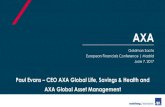 AXA | Goldman Sachs European Financials … Sachs European Financials Conference ... this presentation refers to certain non-GAAP financial measures, ... (Value of New Business) ...
