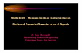 MECE 3320 – Measurements & Instrumentation Static …faculty.utrgv.edu/isaac.choutapalli/Chapter - 2 Signal...MECE 3320 MECE 3320 – Measurements & Instrumentation Static and Dynamic