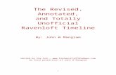 Ravenloft Timeline - The Fraternity of · Web viewUntil recently, the only source for a Realms anchor date was the novel Vampire of the Mists. This offered a solid anchor (the vampiric