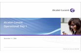 Alcatel-Lucent Operational Day 1 - fusions- · PDF fileAlcatel-Lucent enables 1 out of every 4 connections ... •Hardware Optimization (Access / Optics) •NGN/IMS ... Ready for integration