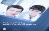 Technical Training from GE Technical Institute training at GE Technical Institute Training ... after training. Training modules consist of ... Technical Training Technical Institute