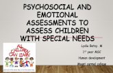 Psychosocial and emotional assessment