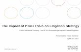 The Impact of PTAB Trials on Litigation Strategy - Winston · PDF fileThe Impact of PTAB Trials on Litigation Strategy . ... USPTO Trial Timeline, ... adidas AG v. Under Armour, Inc.,