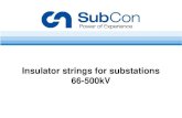 Insulator strings for substations 66-500kV - Ribe- · PDF file66 / 145 / 245 / 300 / 420 / 500 kV Short- current withstand levels. 40 / 50 / 63 / 80 kA1s Insulator types. ... W "W"