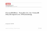 Feasibility Analysis in Small Hydropower · PDF fileFeasibility Analysis in Small Hydropower Planning ... Feasibility Analysis in Small Hydropower Planning ... study plan and method
