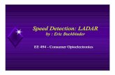 Speed Detection: LADAR - University at Buffalo · PDF fileK - Band Radar : operates at 24.05-24.25 GHz Water Vapor absorption band centered at 22.24 GHz. Modern Speed Detection! Ka