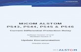 MiCOM ALSTOM P543, P544, P545 & P546 · PDF fileMiCOM ALSTOM P543, P544, P545 & P546 ... Sensitive E/F modified to SEF/REF PROT’N ... Transformers in-zone applications (P543 and