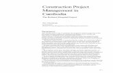 Construction Project Management in Cambodia - · PDF filestage and to analyse each stage based on the idea of how the ... Construction project management in ... Management Information