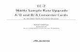 EC-2 96kHz Sample Rate Upgrade A/D and D/A Converter …5a18fcdc5c8aa2617926-54d68a14e2e7c1f76563a2d8c3e9fd82.r82.cf2.r… · EC-2 96kHz Sample Rate Upgrade A/D and D/A Converter