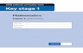 2016 national curriculum tests Key stage 1 - gov.uk · PDF fileMathematics Paper 1: arithmetic First name Middle name Last name 2016 national curriculum tests Key stage 1 Total marks