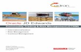 Oracle JD Edwards - r · PDF fileOracle JD Edwards ERP solution JD Edwards is a fully modular ERP system based on internet technology which you can use to support all your operating