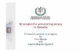 Strategies for preventing piracy in Somalia - phs.no prevention/Strategies for... · Strategies for preventing piracy in Somalia A research project in progress by Tore Bjørgo and
