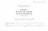 HSC ENGLISH STUDIES - Home - Chatham High School to HSC English Studies! This booklet contains important information for your success in HSC English Studies. You need to read it carefully.