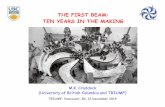 THE FIRST BEAM: TEN YEARS IN THE MAKING - · PDF fileTHE FIRST BEAM: TEN YEARS IN THE MAKING. ... TRIUMF Project Report Apr: $100k from AECB ... 3-MeV Van de Graaff . accelerator,