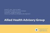 Allied Health Advisory Group - mass.edu Health Advisory... · Allied Health Advisory Group June 9 ... functioning and changes in body function that must be reported to an ... and
