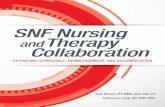 SNF Nursing and Therapy Collaboration - The Online … Nursing Collaboration and Therapy Optimizing COmplianCe, ReimbuRsement, and dOCumentatiOn Kate Brewer, PT, MBA, GCS, RAC-CT Theresa