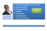 P = Personal Health and Fitness E = Environment R ...derekmills.com/...Life-Standards-Sytem-Download1.pdf · P = Personal Health and Fitness E = Environment R = Relationships ...