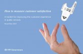 A toolkit for improving the customer experience in public ... · PDF fileA toolkit for improving the customer experience in public services ... A toolkit for improving the customer