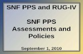 SNF PPS and RUG-IV SNF PPS Assessments and · PDF fileSNF PPS and RUG-IV SNF PPS Assessments and Policies September 1, 2010. Minimum Data Set (MDS) ... – End of Therapy (EOT) Shortened