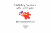 Establishing Operations in the United States