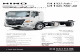 GH 1832 Auto GH 1835 Manual - Hino 1832 Auto GH 1835 Manual hino.com.au ... Differential Cross Lock Equipped Type Fully floating, ... Front Overhang (FOH) 1,380
