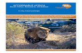 AFFORDABLE AFRICA - This is · PDF fileExpress from SYD/BNE/MEL - Perth - Johannesburg - Hoedspruit - Cape -Kasane Victoria Falls Jo- ... It is also notable for huge herds of buffalo