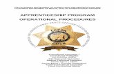 APPRENTICESHIP PROGRAM OPERATIONAL · PDF fileAPPRENTICESHIP PROGRAM . OPERATIONAL PROCEDURES . ... the apprenticeship standards and the Memorandum of Understanding ... and CCPOA Chapter