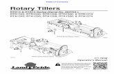 Rotary Tillers RTR10 RTR15 - Land Pride | Farm, Turf ... · PDF fileRTR & RTA Parking Stand Installation . . . . . . . . . . 9 ... hazard control, and accident prevention are dependent