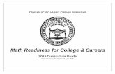 Math Readiness for College & Careers - … Curriculum Guides/M… · Math Readiness for College & Careers ... The purpose of this senior-level math course is to provide instructions