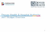 Denver Health & Hospital Authority · PDF fileDenver Health & Hospital Authority ... Mission of the Denver Health and Hospital Authority (CRS 25 -29-101) 1. Provides access to quality