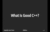 PowerPoint Presentationmedia.computer.org/pdfs/WhatIsGood.pdf ·  Next training: 2 days of best practices @ CppCon 2017 ... Cppcheck: Possible null pointer dereference: ptr
