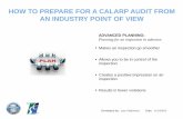 HOW TO PREPARE FOR A CALARP AUDIT FROM AN … to prepare for a calarp audit from an industry point of view ... regulatory agency checklist review ... check p&id’s, ...