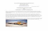 #1 Transportation Of Crane Components - Maximum Reach Of Crane Components.pdf · TRANSPORTATION OF CRANE COMPONENTS Here is some information on moving heavy lift crane components