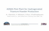 ADMA Pilot Plant for Hydrogenated Titanium Powder …c.ymcdn.com/sites/. Andrey Klevtsov September 21‐24, 2014 • Hilton Chicago, Chicago, Illinois, USA Registered to AS9100 ADMA