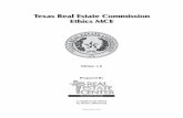 Texas Real Estate Commission Ethics MCE - cetc · PDF fileTexas Real Estate Commission Ethics MCE ... In cooperation with the Texas Real Estate Commission, ... In consumer cases involving